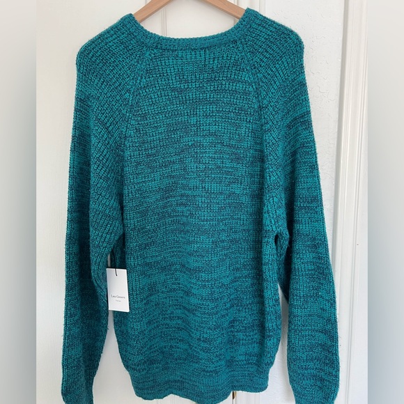 Expressions Men’s Knit Textured Sweater | Turquoise | L - Picture 2 of 9